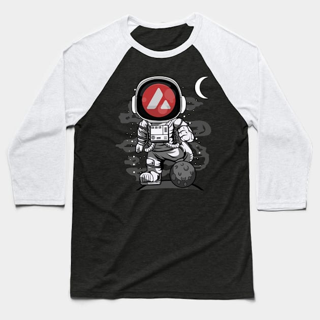 Astronaut Avalanche AVAX Coin To The Moon Crypto Token Cryptocurrency Wallet Birthday Gift For Men Women Kids Baseball T-Shirt by Thingking About